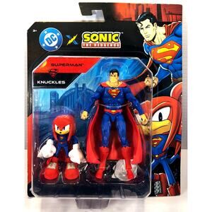 Jakks Toys DC Comics & Sonic The Hedgehog SUPERMAN & KNUCKLES, See Pics/Descr.